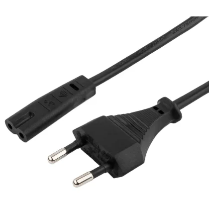 Gembird Alimentación Euro 2pin C7 1.8M Negro
