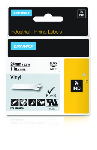 Dymo Rhino Cinta ID1-24 Negro / blanco