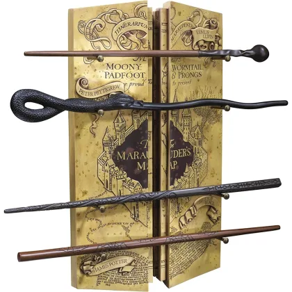 The noble collection Replica mapa del merodeador coleccion 4 varitas en expositor harry potter