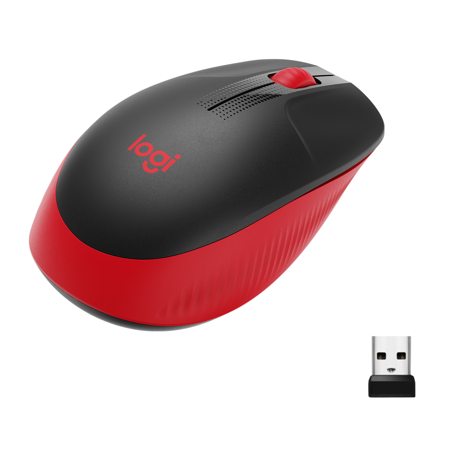 LOGITECH RATON M190 FULL SIZE OPTICO WIIRELES INALAMBRICO ROJO