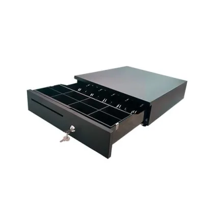 10POS 10 Pos Cajon Portamonedas, 405X420 Mm, 5 Bill/8 Mon., RJ12 + Micro Negro