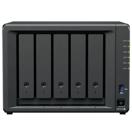 Synology Diskstation DS1525+/ 5 Bahías 3.5"- 2.5"/ 8GB DDR4/ Formato Torre