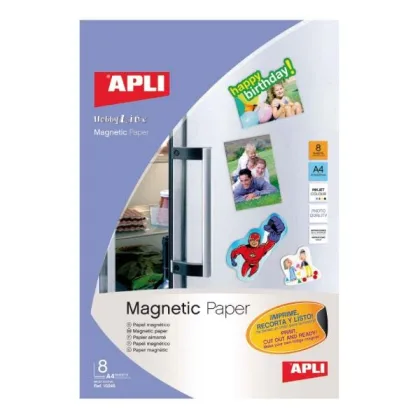 Apli Paq.8h papel magnetico Apli Ink-jet A4