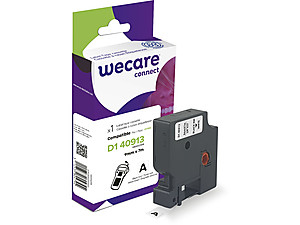 Armor Wecare cinta compatible para Dymo D1 40913 9mm x 7m Negro / blanco