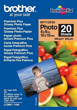 Brother Papel Inkjet Glossy 10x15 20h 260g/m2