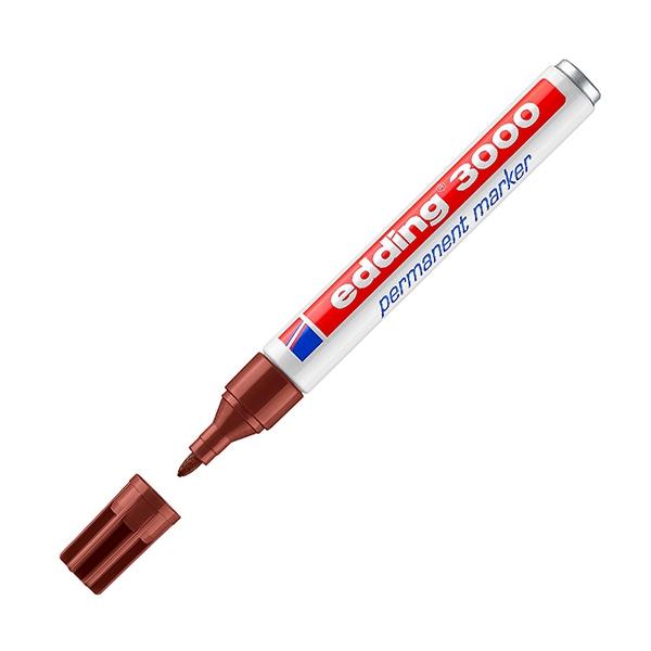 Edding Marcador permanente 3000 punta conica trazo 3mm marron