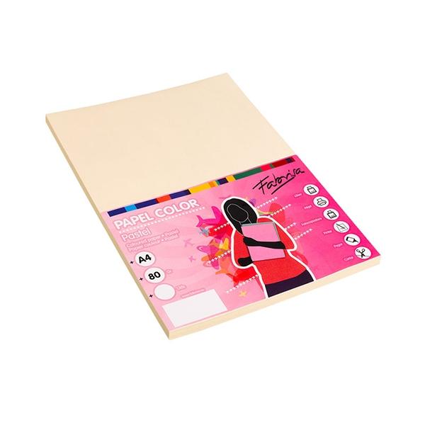 Fabrisa Paq.100h papel color 80g A4 marfil