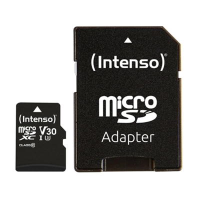 Intenso Tarjeta memoria micro SD 16gb profesional v30 + SD