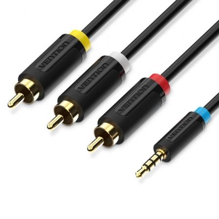 Vention Estéreo Bcbbg/ Jack 3.5 Macho - 3x Rca Macho/ 1.5m Negro