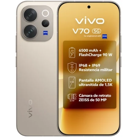 Smartphone Vivo V70 Gris – 8GB RAM / 512GB / 5G