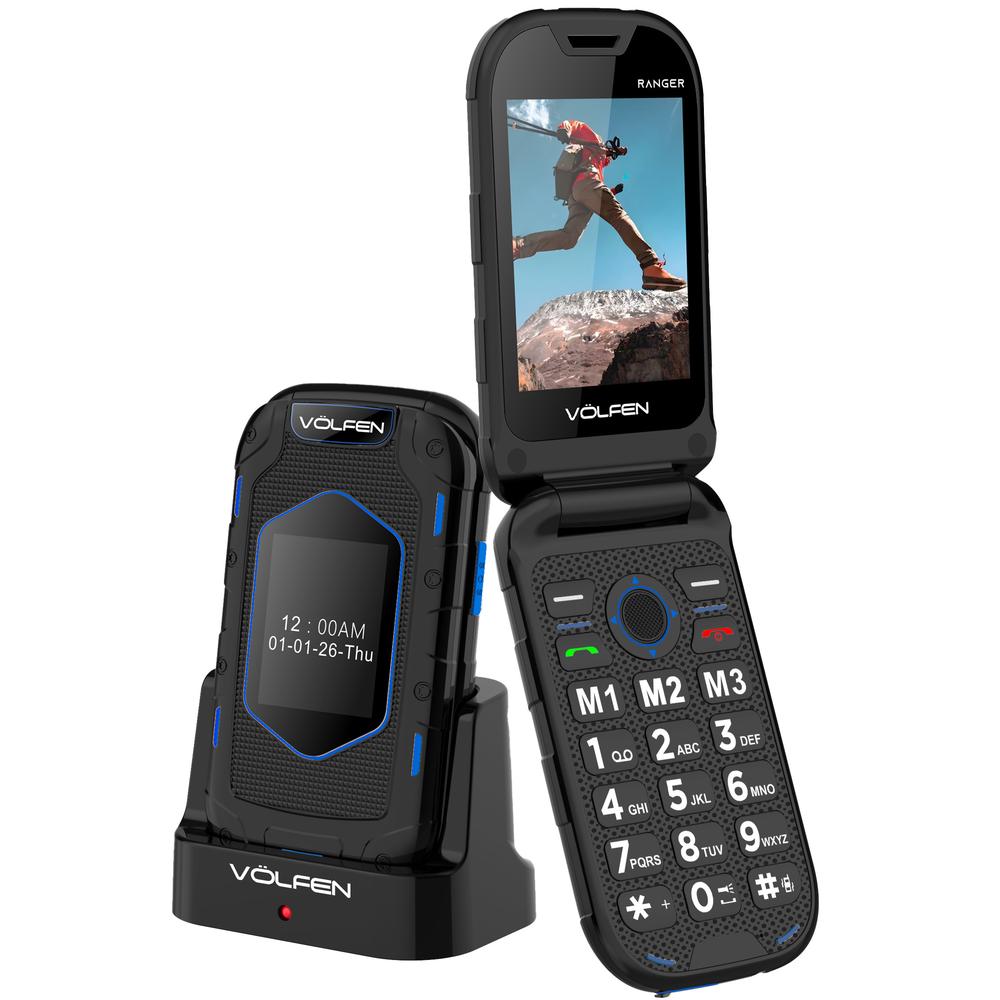 Volfen Telefono movil ranger tipo concha azul