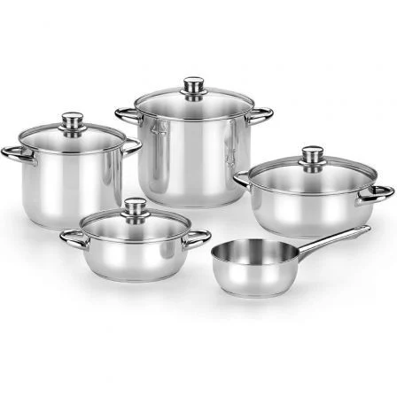 Pack Batería de Cocina Monix Optima2 M450001/ Cazo Ø16cm/ Ollas Ø20 - 24cm/ Cacerolas…