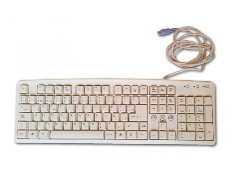 Teclado PS2 Blanco