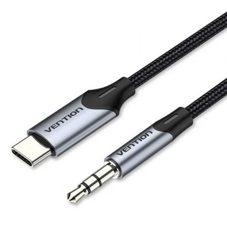 Vention Conversor Audio Bgkhf/ USB Tipo-C Macho - Jack 3.5 Macho/ 1m Gris