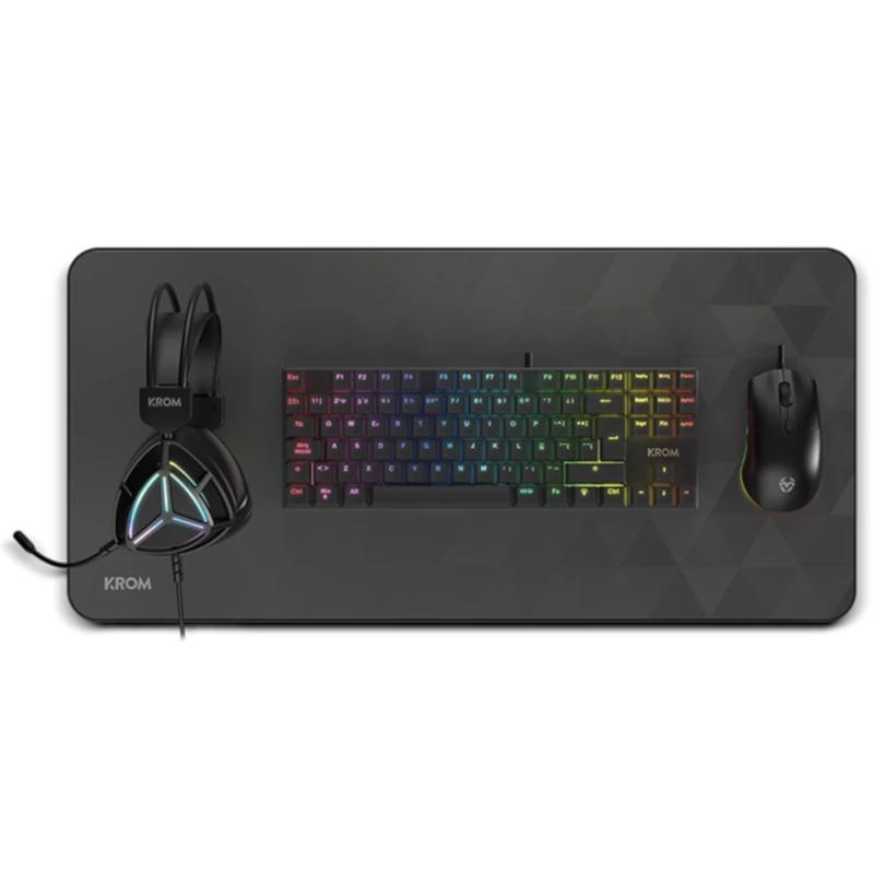 Krom Klass PCombo Gaming 4 en 1 RGB Negro