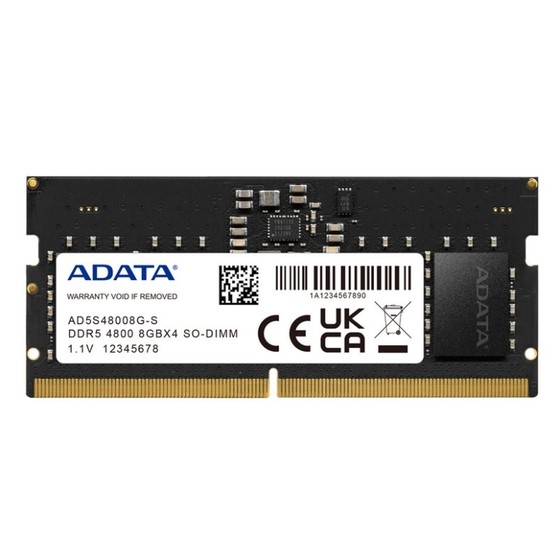 A-Data Adata RAM AD5S48008G-S So Dimm 8GB 4800Mhz DDR5