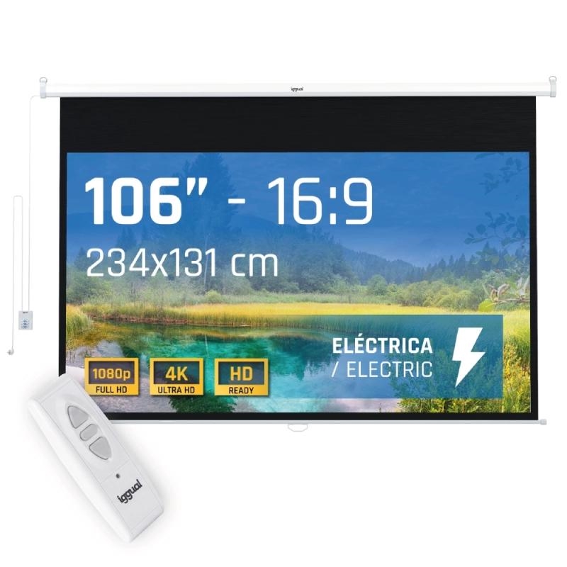 iggual Pantalla eléctrica 16:9 106" 234x131 cm – 234x131