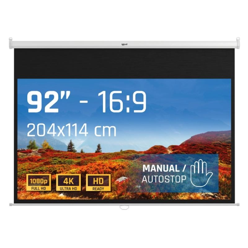 iggual Pantalla manual 16:9 92" 203x114 cm – 203x114