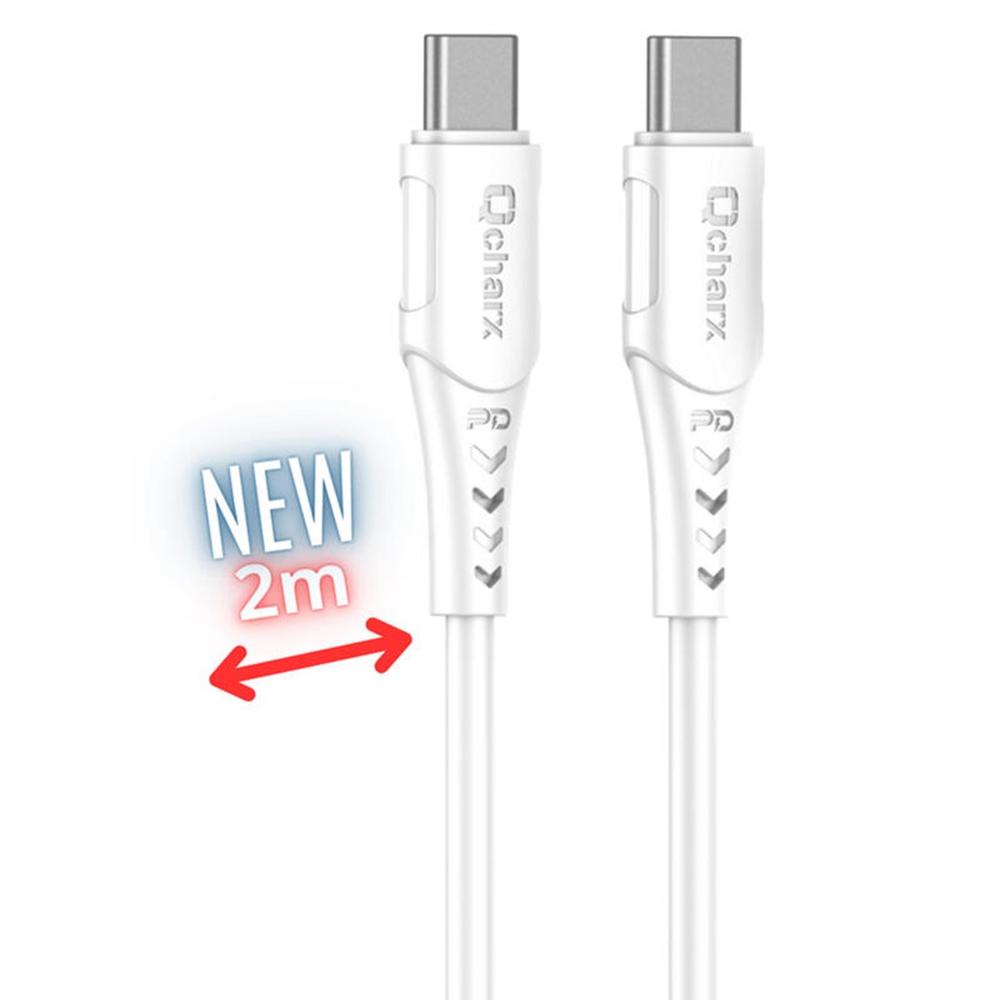 Qcharx international qcharx sofia USB tipo c - 2m - pvc blanco