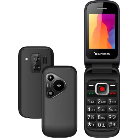 Sunstech Teléfono Móvil CELT24 para Personas Mayores Negro