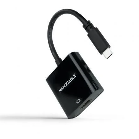 Conversor Nanocable 10.16.4102-BK/ USB Tipo-C Macho Negro – HDMI
