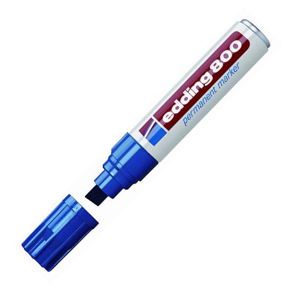 Edding Marcador permanente 800 punta biselada trazo 4 -12mm azul