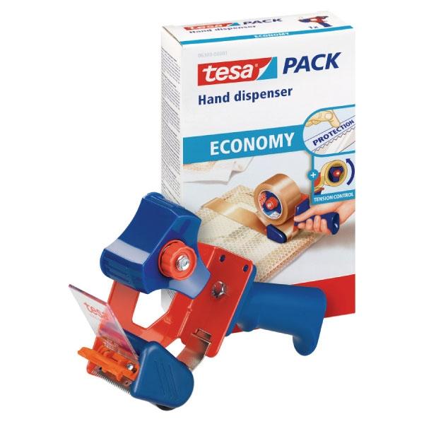 Tesa Dispensador de precinto Tesapack Economy para rollos de 66m rojo / azul