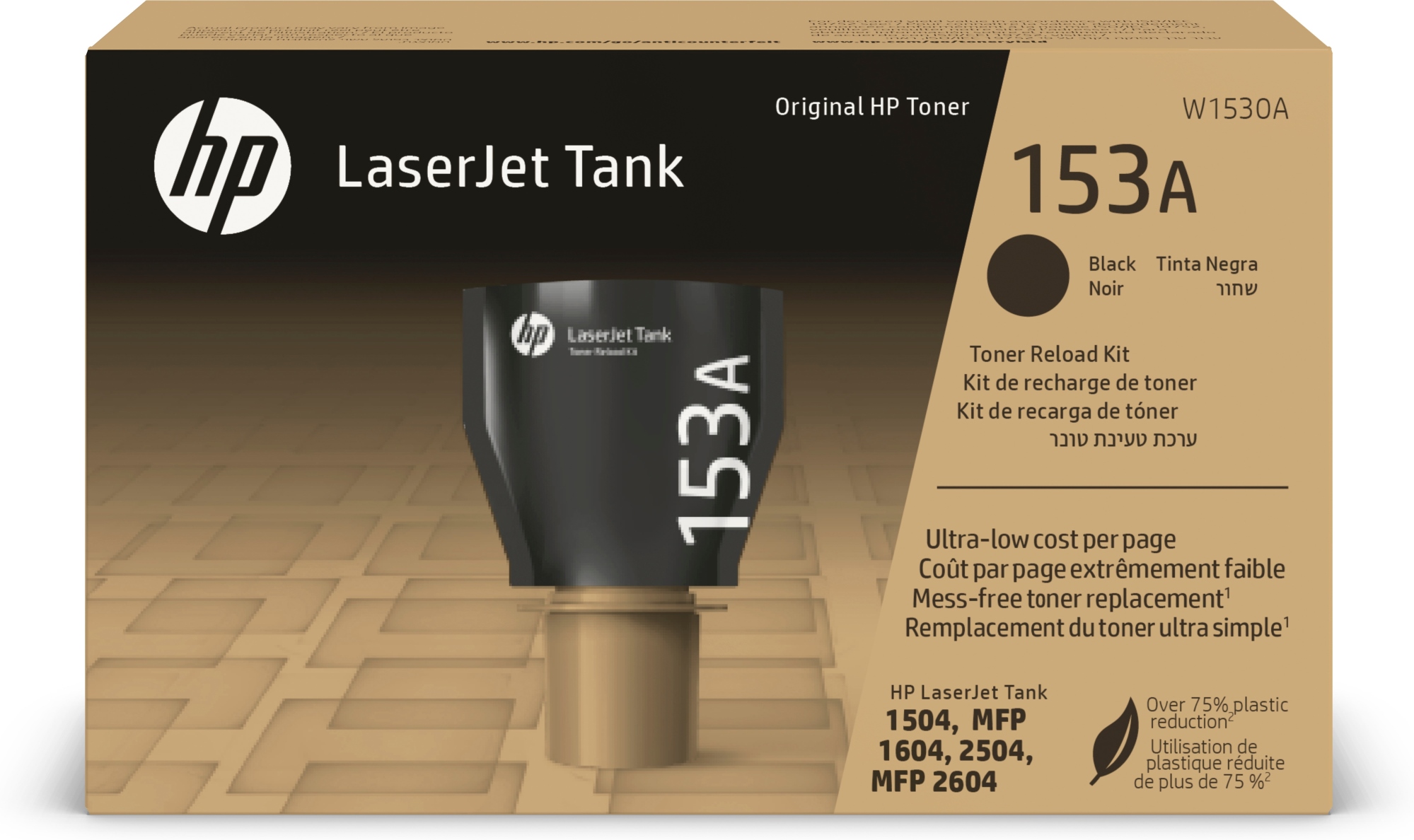 HP ÷ Kit de recarga original w1530a 153a negro
