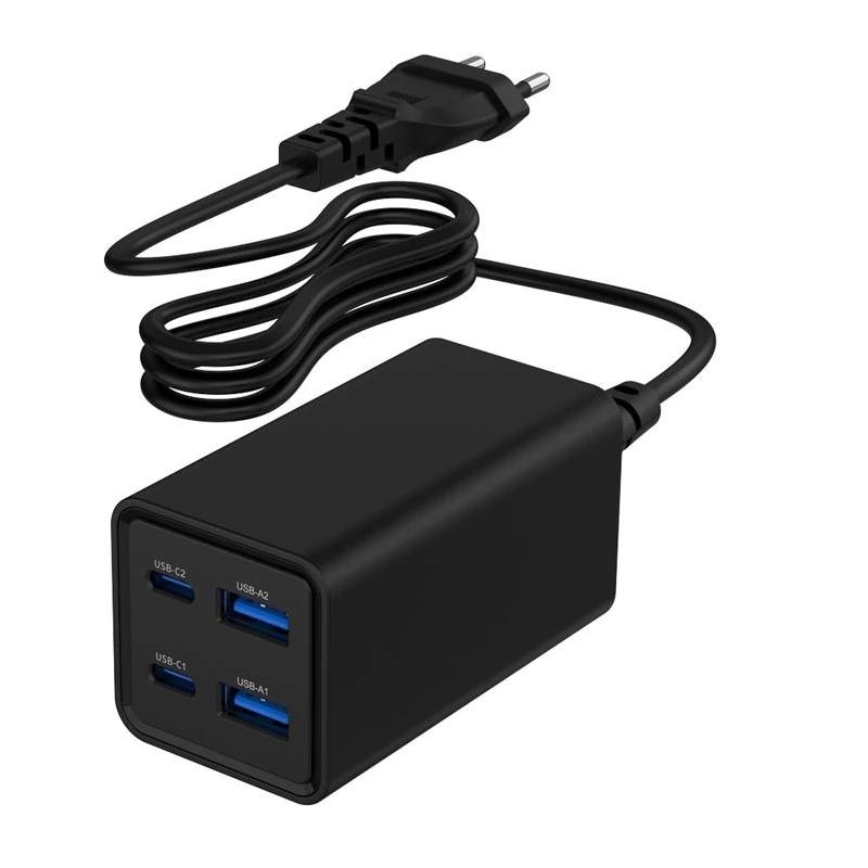 Gembird rápido USB GaN Pd 4 puertos 65 W