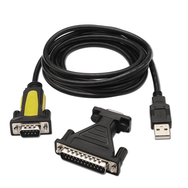 Nanocable Cable Conversor 10.03.0002/ USB Macho - DB9 Macho/ DB25 Macho