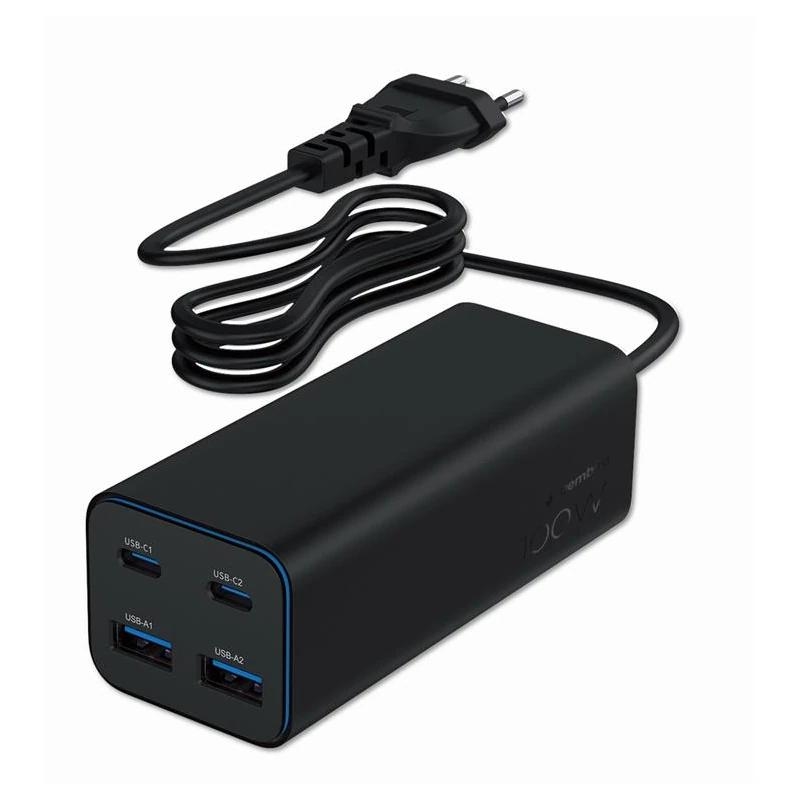 Gembird rápido USB GaN Pd 4 puertos 100 W
