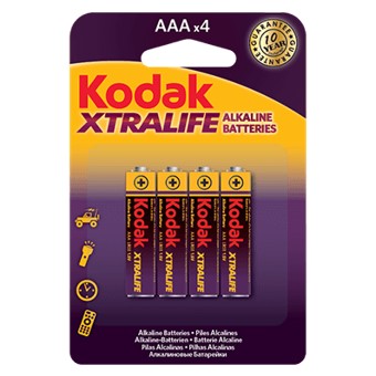 Kodak Blister pilas alcalina xtralife aaa lr3 1.5v - blister 4 pilas
