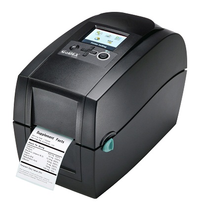 Godex Etiquetas RT200i Tt. 203 ppp. Ancho de impresion 54 mm, papel hasta 60mm. Velocidad