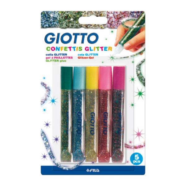 Giotto Pegamento Especial Confettis 10, 5ML 5 Colores