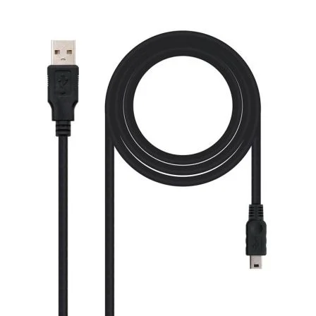 Cable USB 2.0 Nanocable 10.01.0402/ USB Macho - MiniUSB Macho/ 1.8m Negro