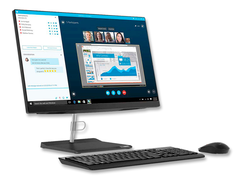 Lenovo ThinkCentre Neo 30A 24 Gen 3-Impecable 24'' Aio Reacondicionado – Core i5 1GHz / 8GB RAM / SSD 256GB