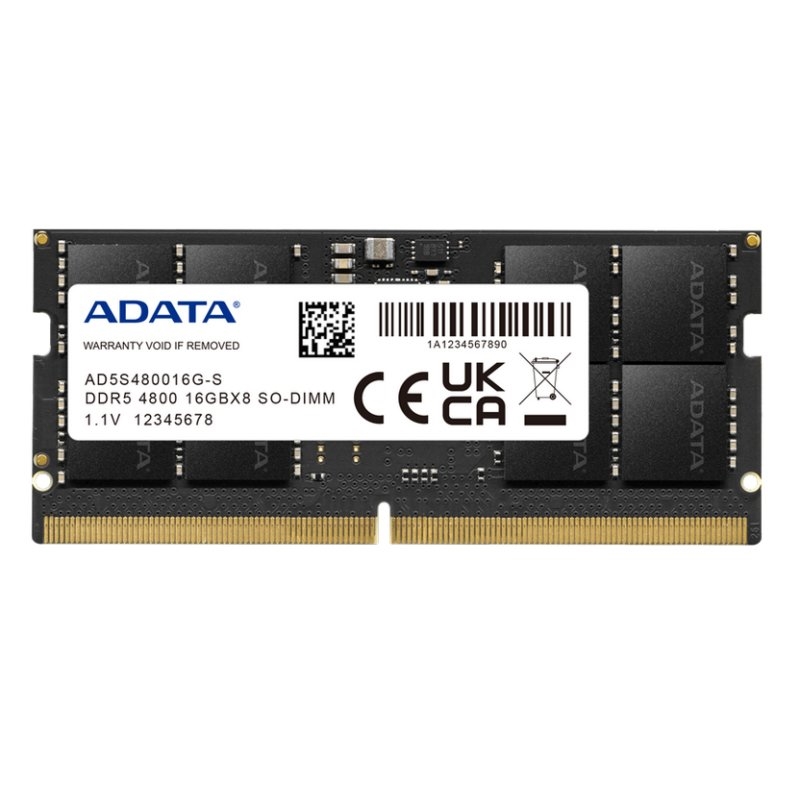 A-Data Adata RAM AD5S480016G-S So Dimm 16GB 4800Mhz DDR5