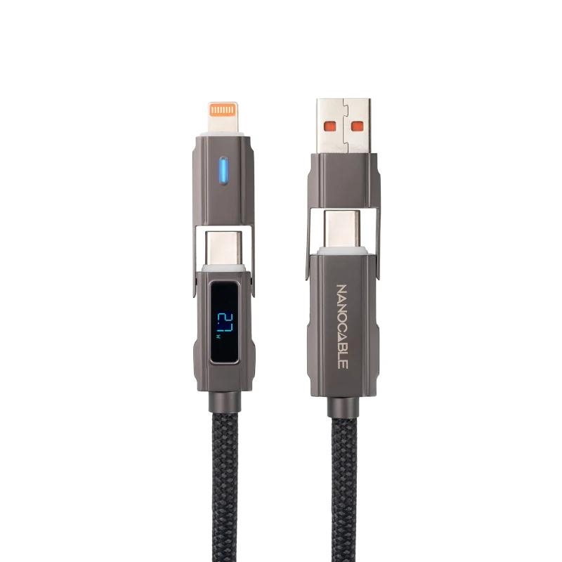 NANOCABLE CABLE USB-C+USB-A/M-LIGHTNING+USB-C/M DISPLAY 1M