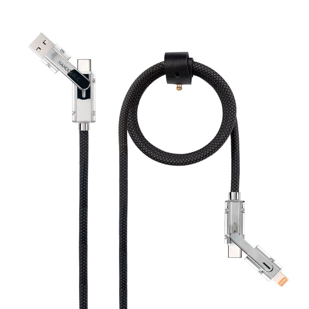 NANOCABLE CABLE USB-C+USB-A/M - LIGHTNING+USB-C/M 2.0 27W 1M