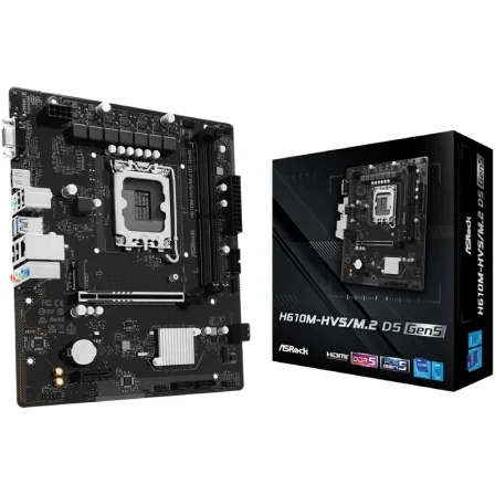 Asrock H610M-HVS M2 D5 G5 Socket 1700/ DDR5/ PCIe 5.0/ Micro Atx