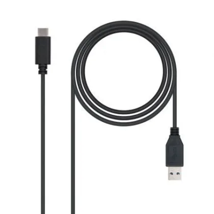 Cable USB 3.1 Nanocable 10.01.4001/ USB Tipo-C Macho - USB Macho/ 1m Negro