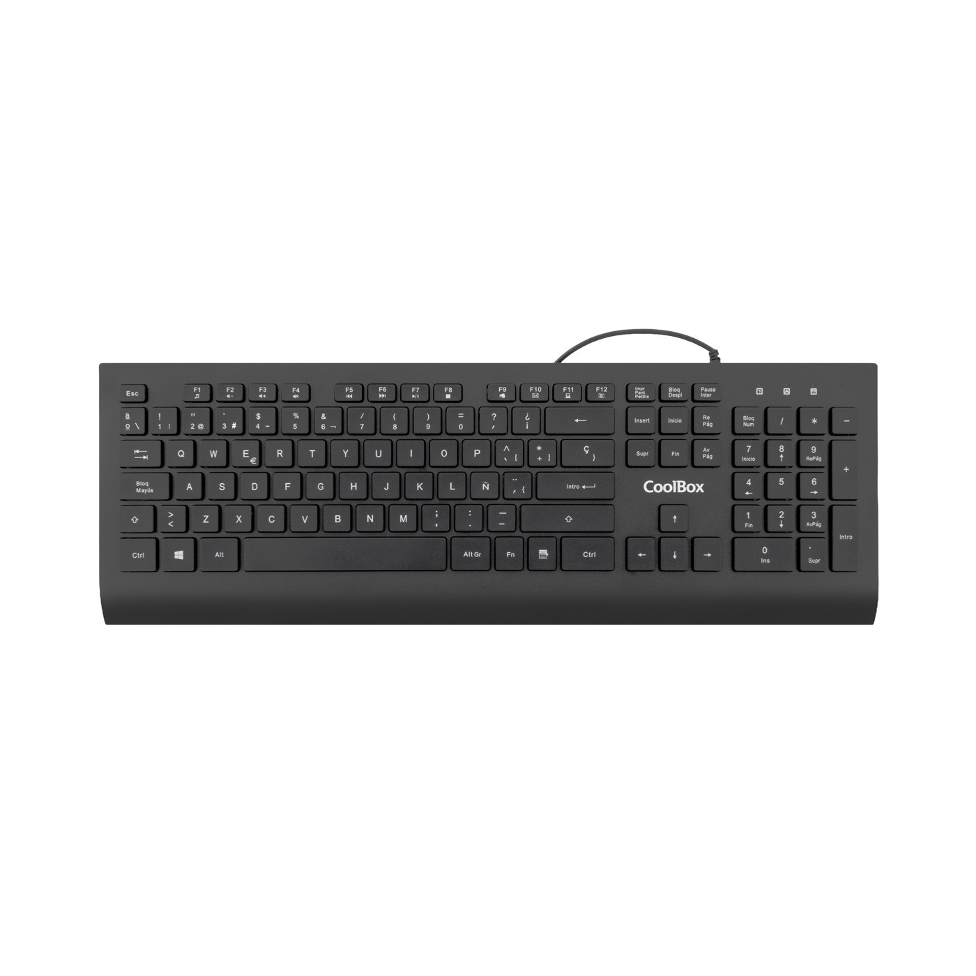 COOLBOX TECLADO USB TECLAS CHOCOLATE 1.8M DE CABLE 610G. SILENCIOSO