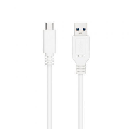 Cable USB 3.1 Tipo-C Nanocable 10.01.4001-L150-W/ USB Tipo-C Macho - USB Macho/ 10Gbps/… Blanco