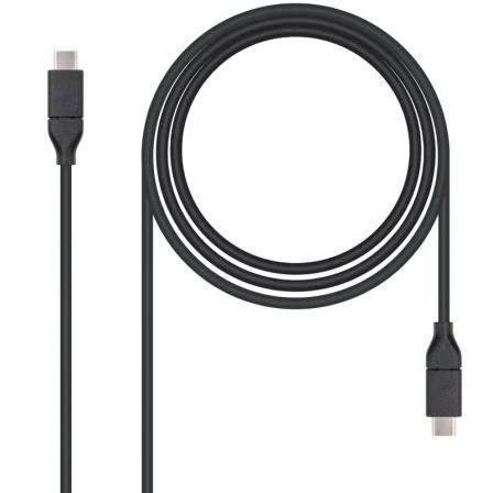Cable USB 3.2 Tipo-C Nanocable 10.01.4101/ USB Tipo-C Macho - USB Tipo-C Macho/ hasta… Negro