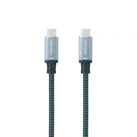 Cable USB 3.1 Tipo-C Nanocable 10.01.4101-COMB/ USB Tipo-C Macho - USB Tipo-C Macho/… Gris / Negro