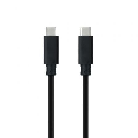 Cable USB 3.1 Tipo-C Nanocable 10.01.4102/ USB Tipo-C Macho - USB Tipo-C Macho/ Hasta 100W/ 10Gbps/ 2m/ Negro