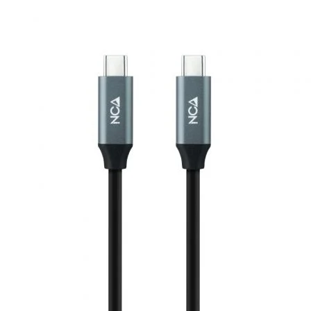 Cable USB 3.2 Tipo-C Nanocable 10.01.4301 5A 100W/ USB Tipo-C Macho - USB Tipo-C Macho/… Gris / Negro