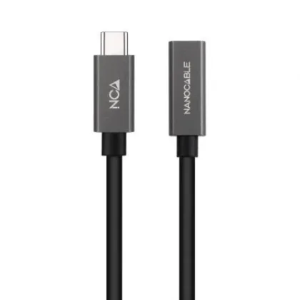Cable Alargador USB 3.2 Nanocable 10.01.4402/ USB Tipo-C Macho - USB Tipo-C Hembra/ 2m Negro