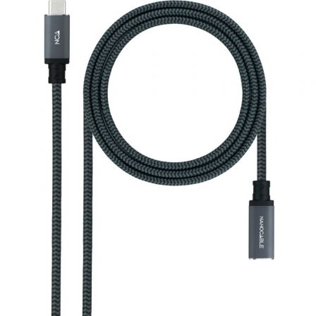 Cable Alargador USB Tipo-C 3.2 Nanocable 10.01.4501-L150-COMB/ USB Tipo-C Macho - Usb… Negro