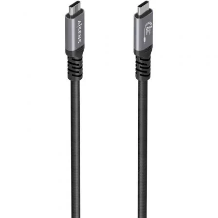 Cable USB 3.2 Tipo-C Aisens A107-0991/ USB Tipo-C Macho - USB Tipo-C Macho/ Hasta 60W/ 5Gbps/ 7m/ Negro